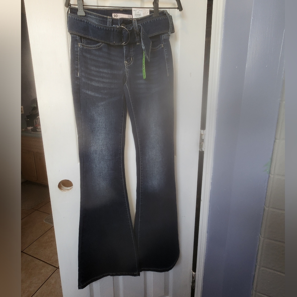 Junior's so low rise flare jeans size 0